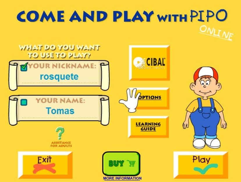 Come and Play with pipo start menu